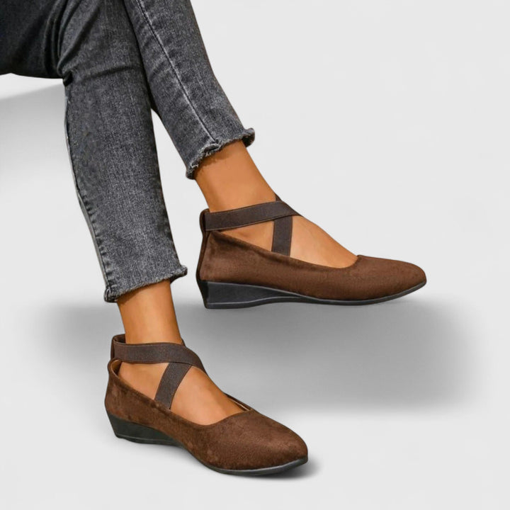 Cross-Strap Wedge Sandals for Women
