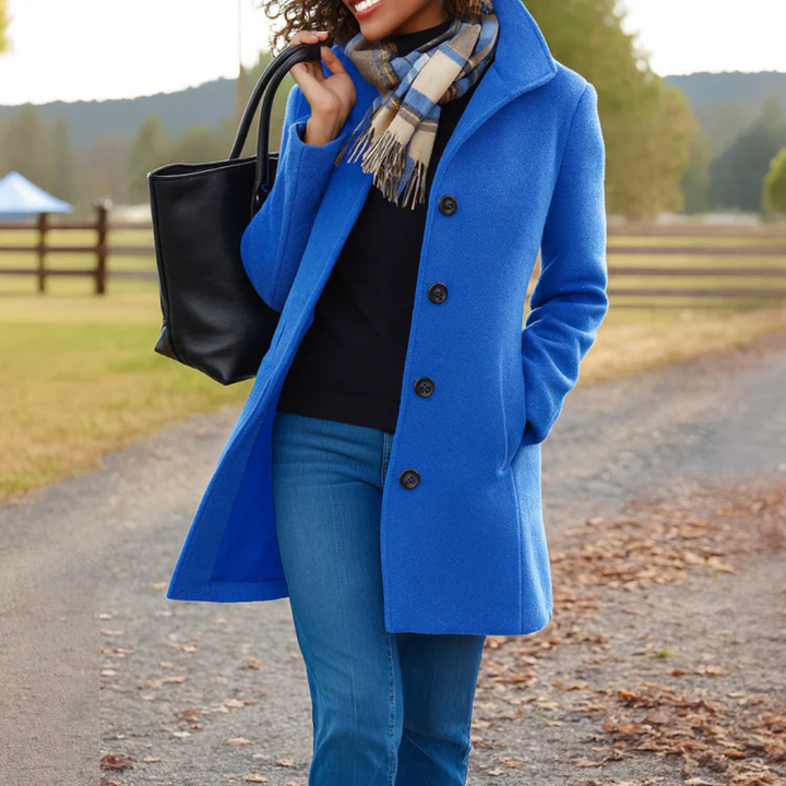 Cappotto monopetto di media lunghezza da donna