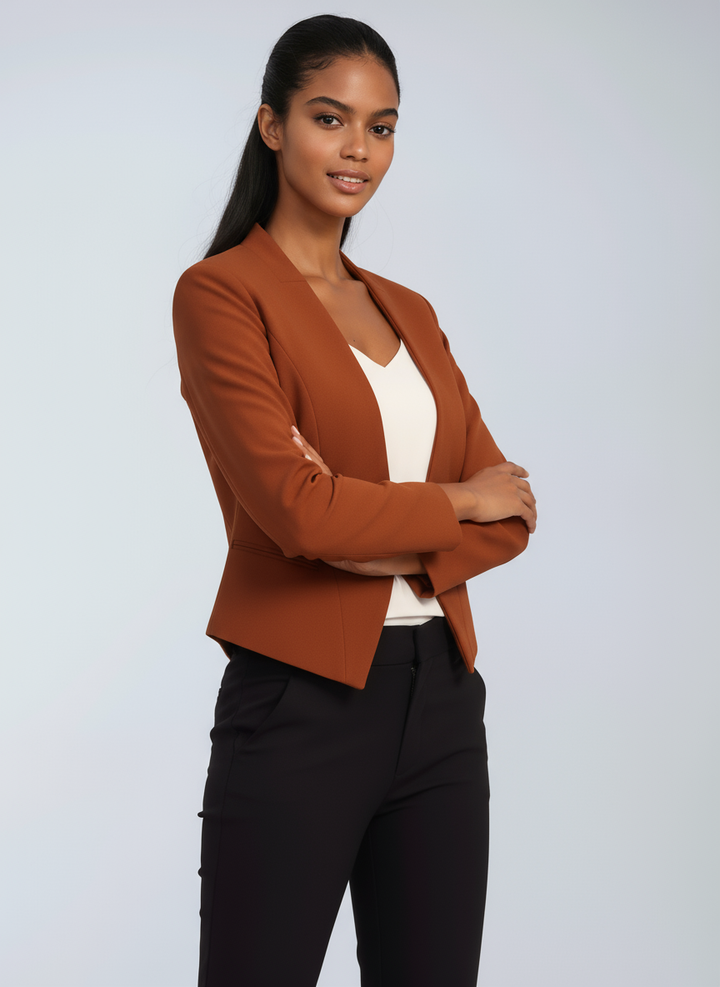 Women's Tailored Open-Front Structured Blazer