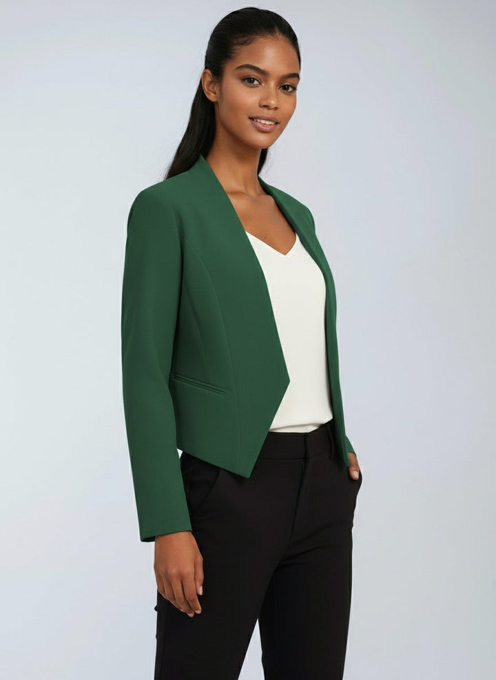 Women's Tailored Open-Front Structured Blazer