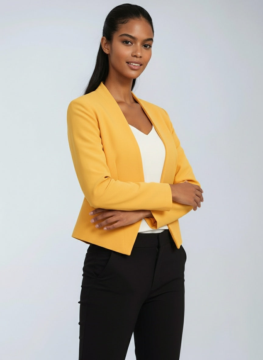 Women's Tailored Open-Front Structured Blazer
