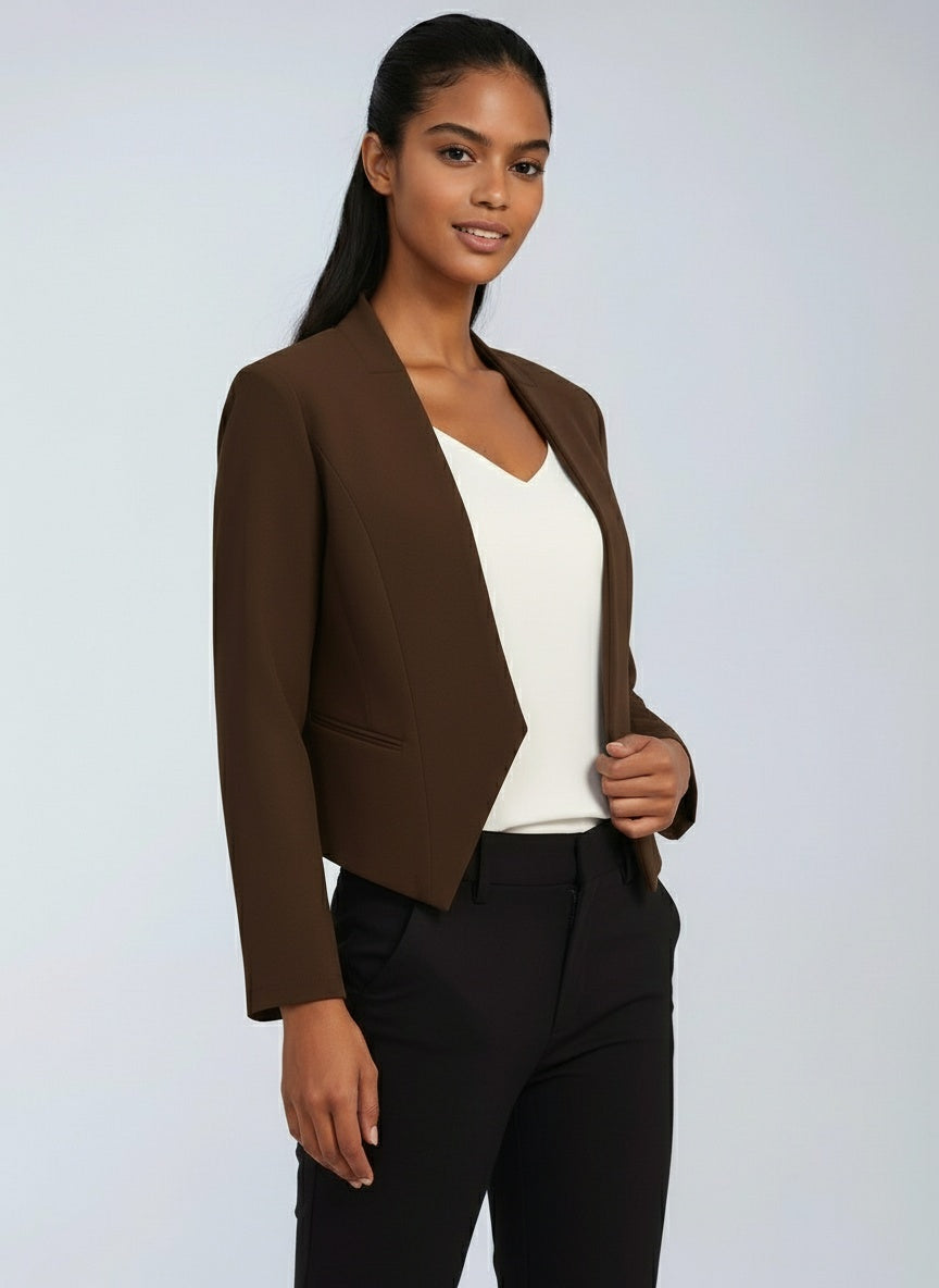 Women's Tailored Open-Front Structured Blazer