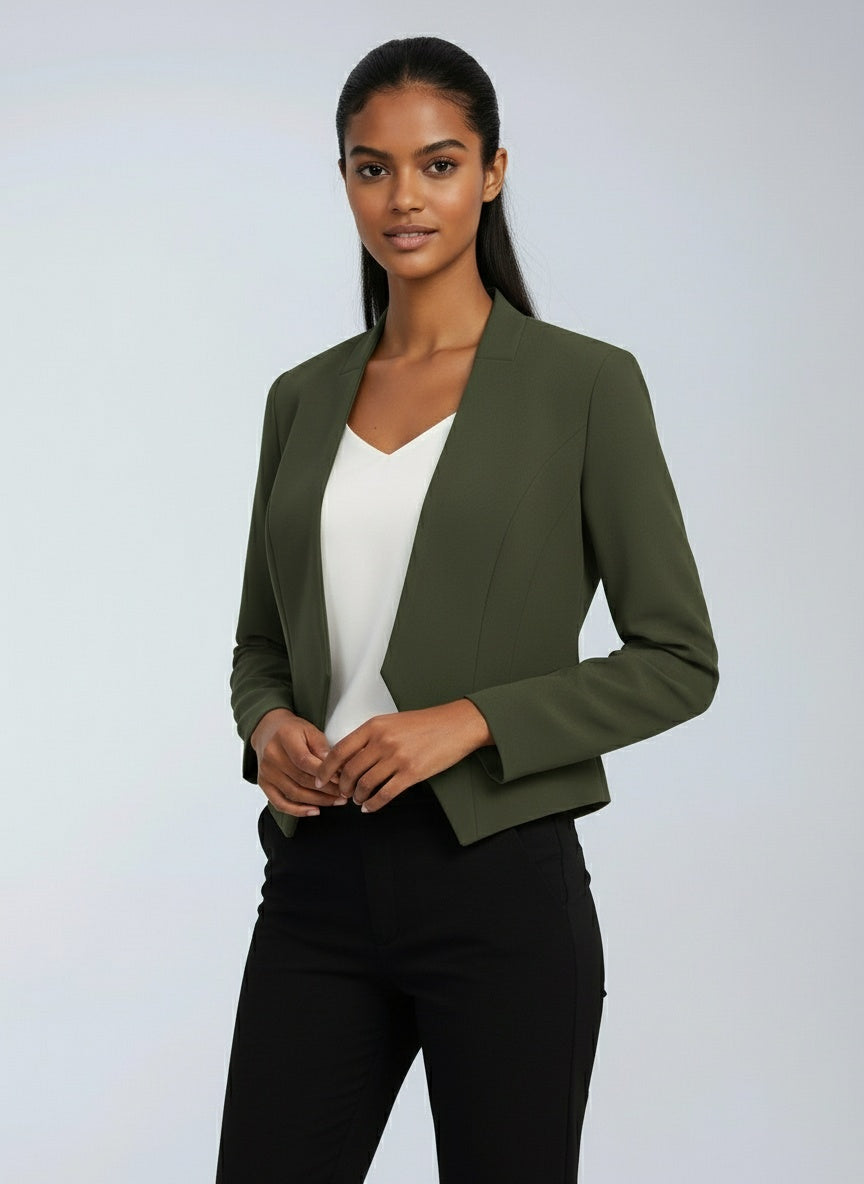 Women's Tailored Open-Front Structured Blazer