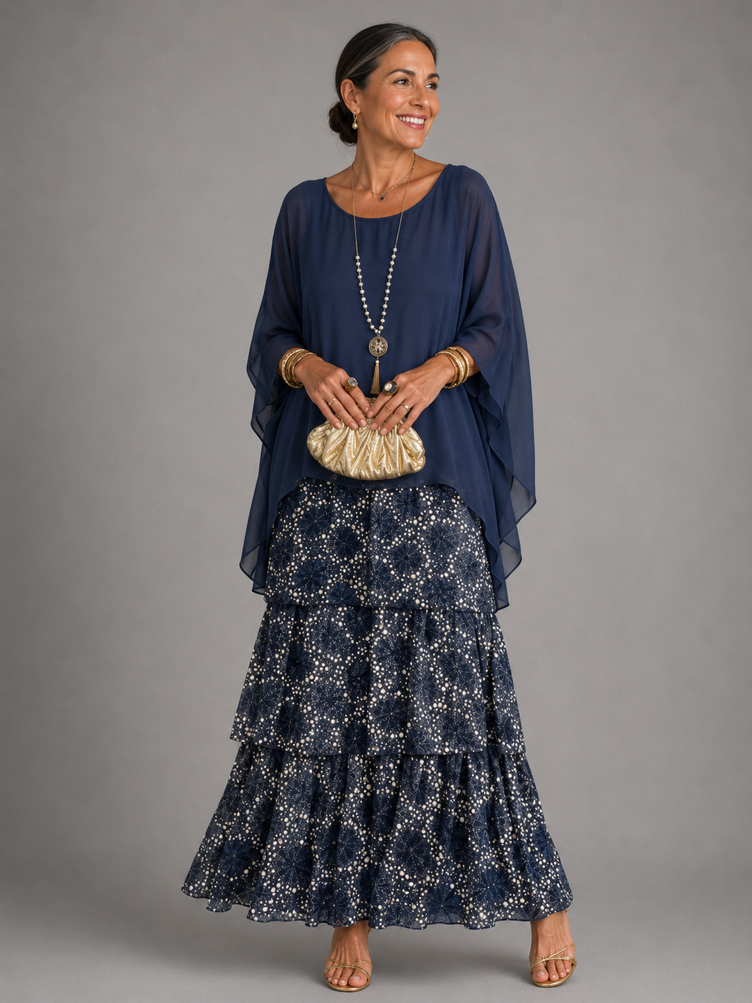 Tiered Ruffle Maxi Dress for Women