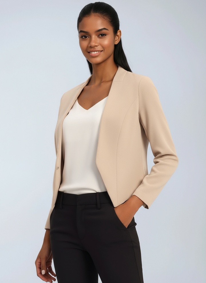 Women's Tailored Open-Front Structured Blazer