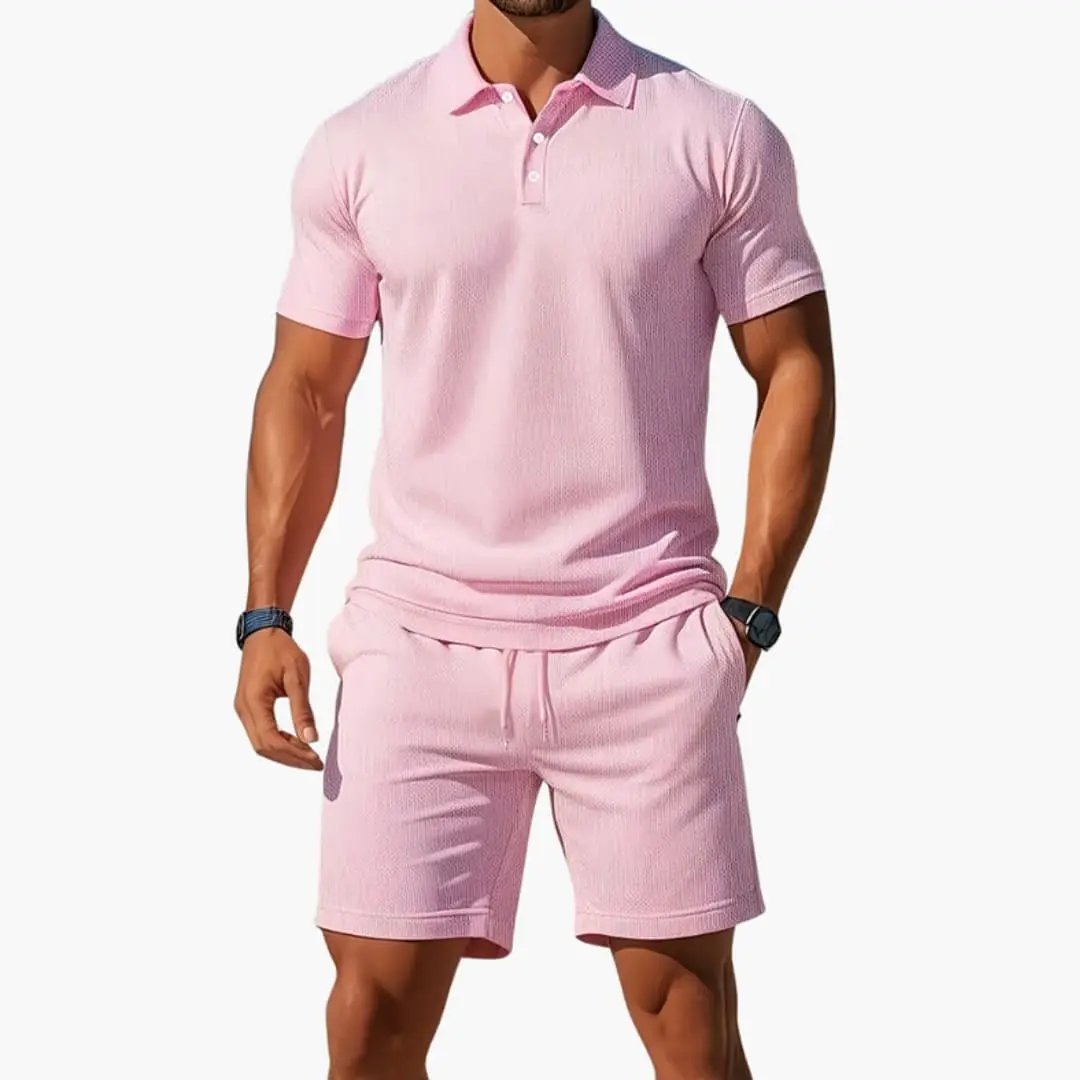 Polo Shirt and Shorts Set for Men