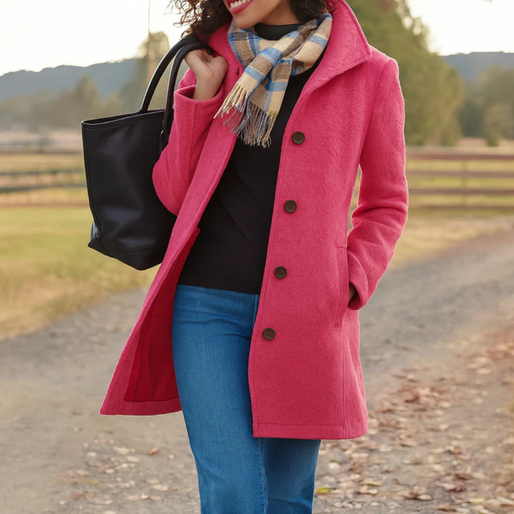 Cappotto monopetto di media lunghezza da donna