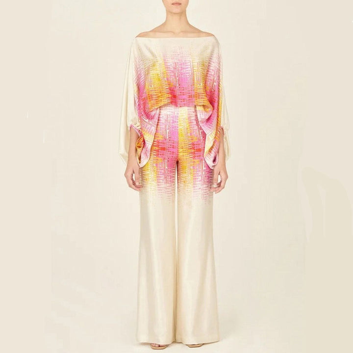 One-Shoulder Top and Wide-Leg Set for Women