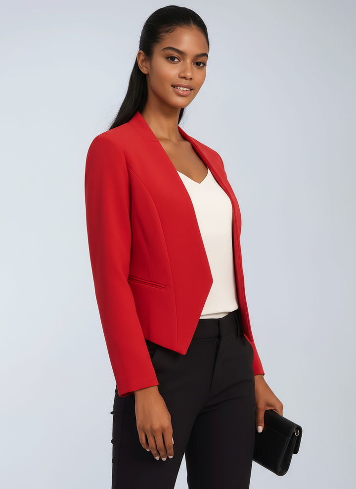 Women's Tailored Open-Front Structured Blazer