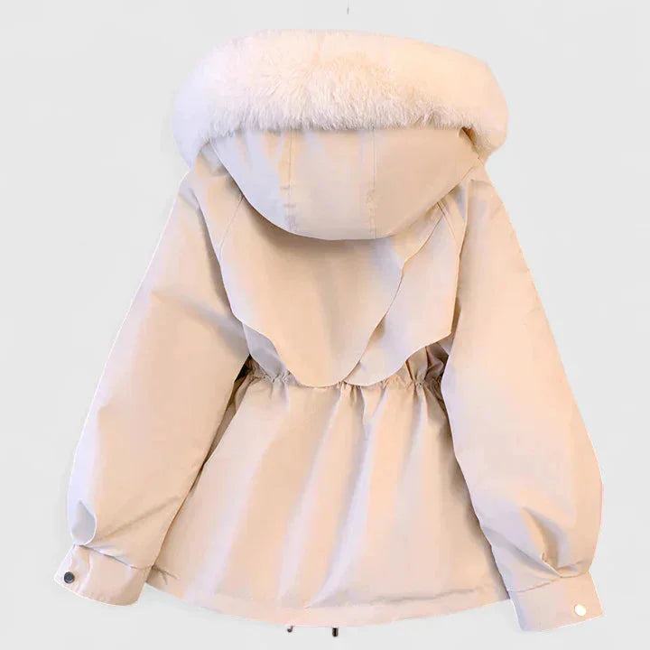 Parka in pelliccia sintetica da donna, giacca invernale