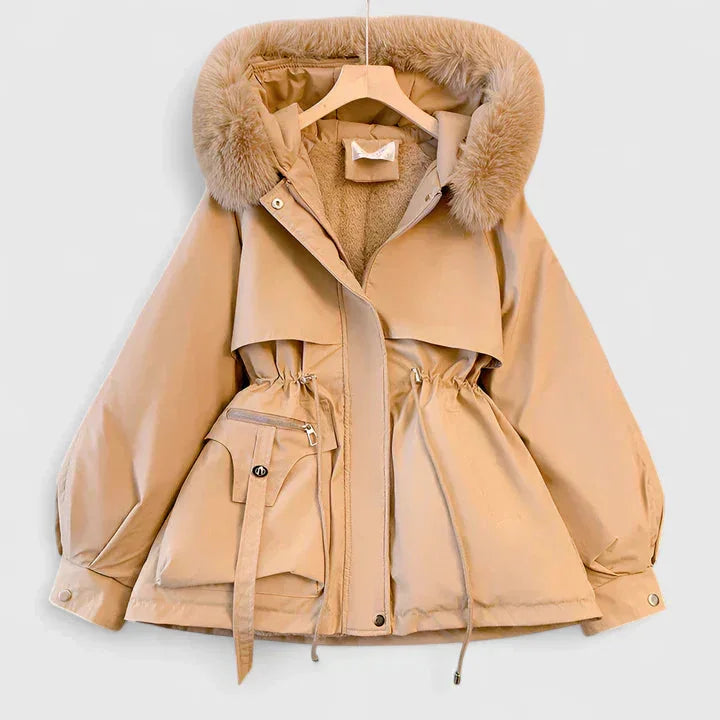 Parka in pelliccia sintetica da donna, giacca invernale