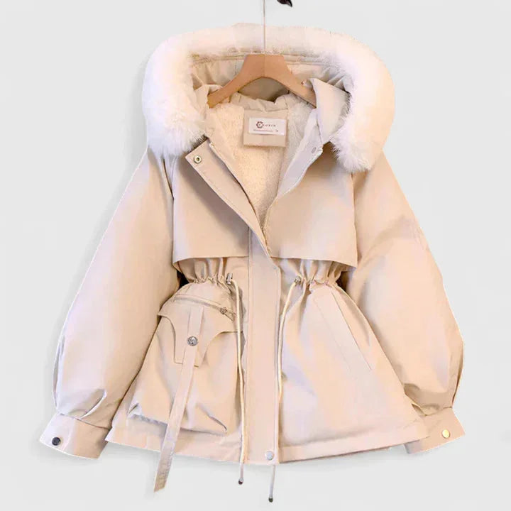 Parka in pelliccia sintetica da donna, giacca invernale