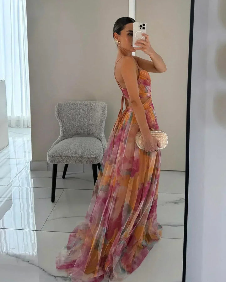Textured Layered Maxi Dress for Women