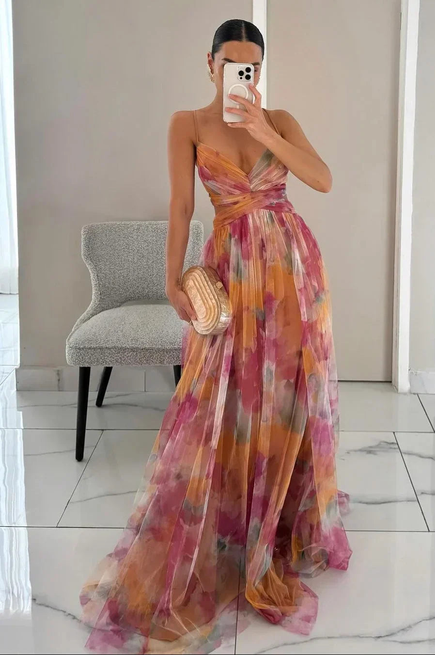 Textured Layered Maxi Dress for Women