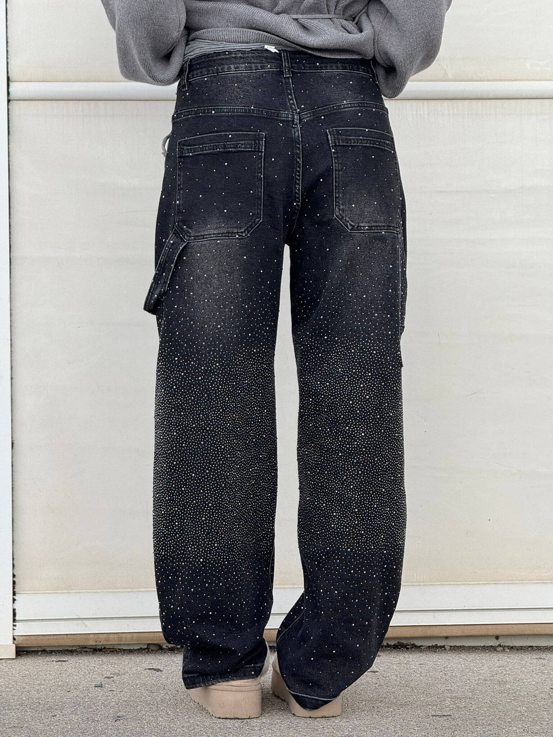 High Waist Wide Leg Cargo Jeans for Women