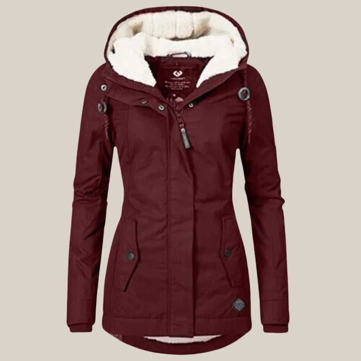 Women's Hooded Fleece-Lined Winter Jacket