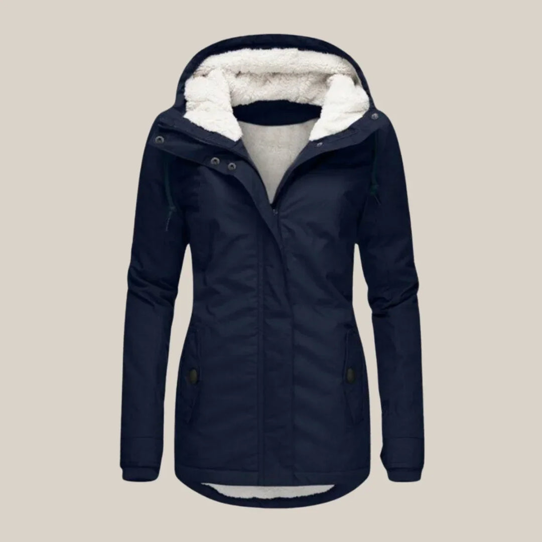Women's Hooded Fleece-Lined Winter Jacket