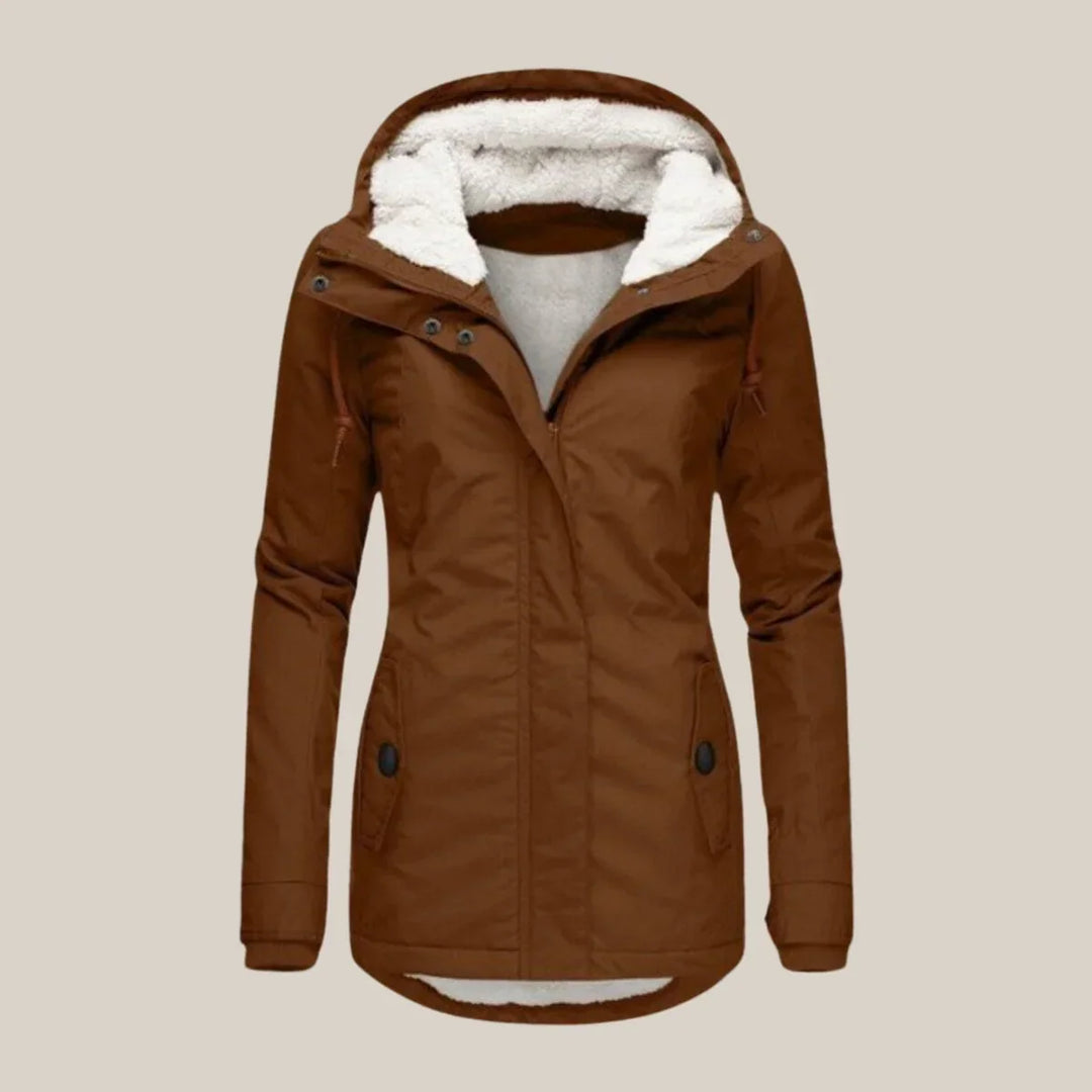 Women's Hooded Fleece-Lined Winter Jacket