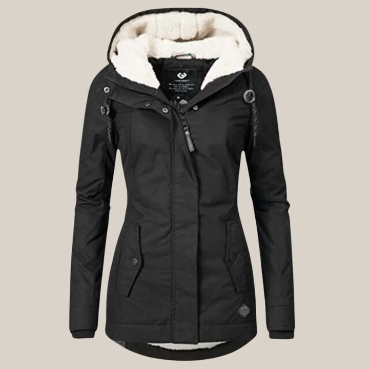 Women's Hooded Fleece-Lined Winter Jacket