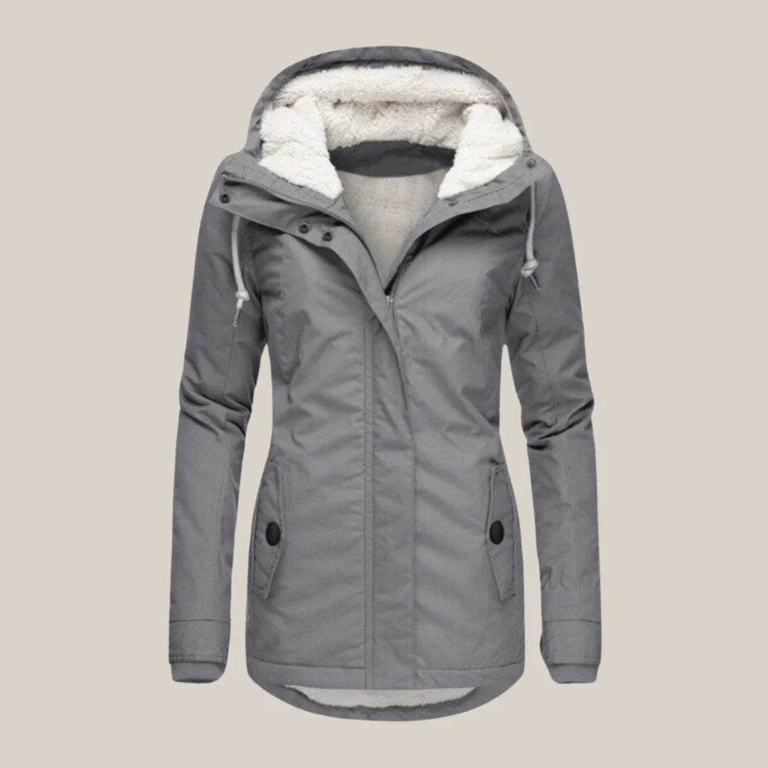 Women's Hooded Fleece-Lined Winter Jacket