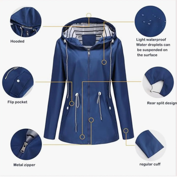 Women's Waterproof Jacket with Adjustable Hood